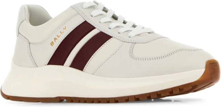 Bally Witte Leren Sneakers White Heren