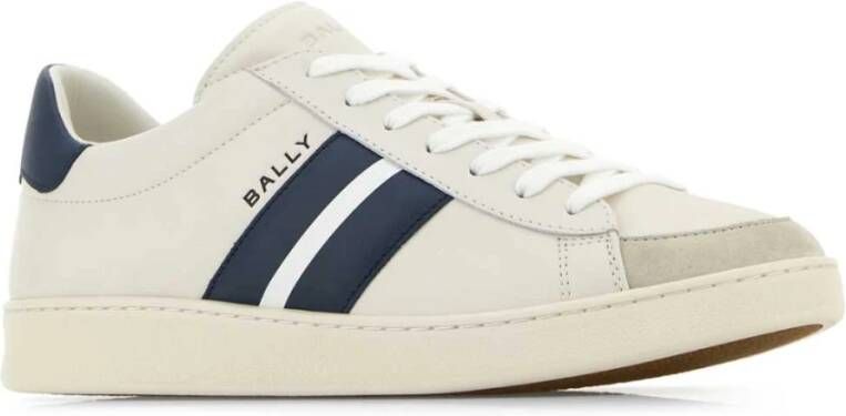 Bally Witte Leren Sneakers White Heren