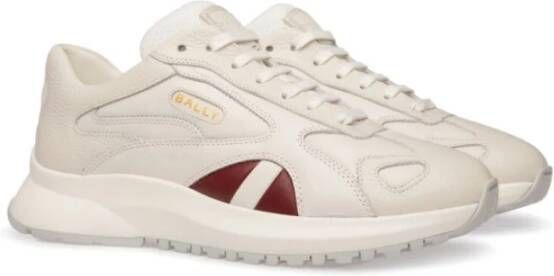 Bally Witte Sneakers met Logo Print White Heren