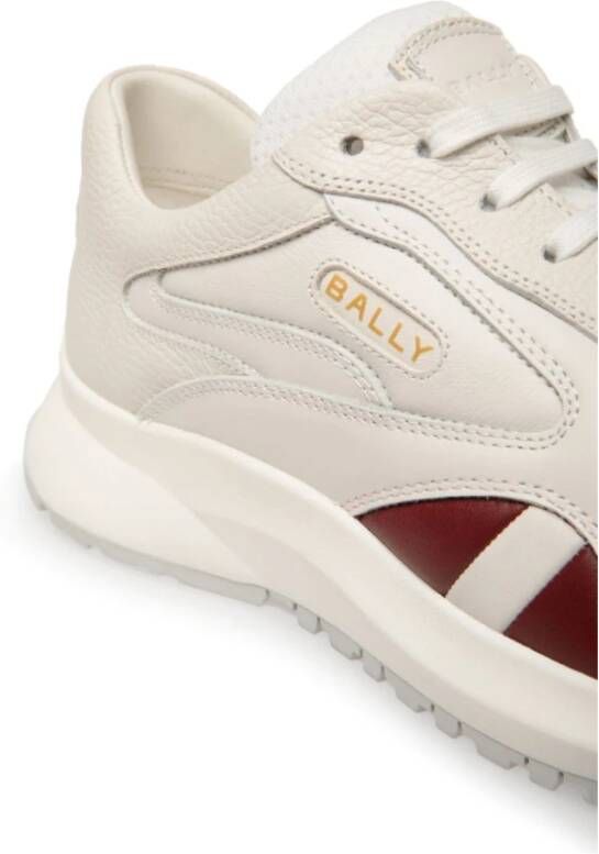 Bally Witte Sneakers met Logo Print White Heren