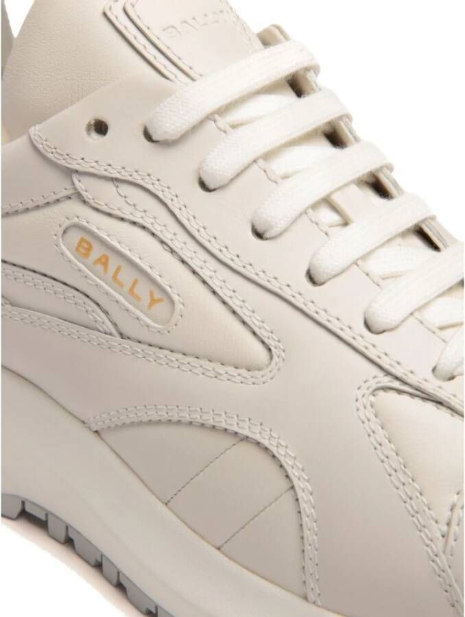 Bally Witte Sneakers Paneeldesign Logoprint White Dames