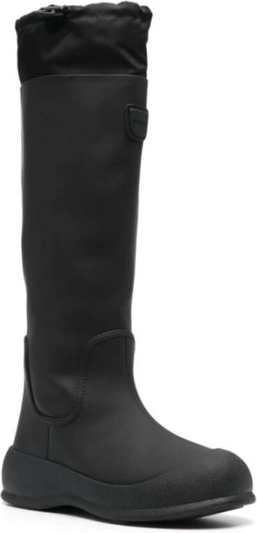 Bally Zwarte kniehoge rubberen laarzen Black Dames