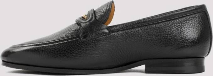 Bally Zwarte Leren Loafers Black Heren