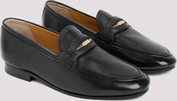 Bally Zwarte Leren Loafers Black Heren