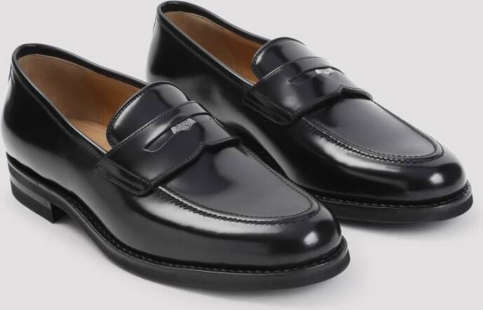 Bally Zwarte Leren Loafers Black Heren