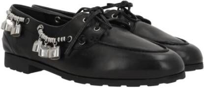 Bally Zwarte leren mocassin met zilveren bellen Black Dames