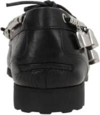 Bally Zwarte leren mocassin met zilveren bellen Black Dames