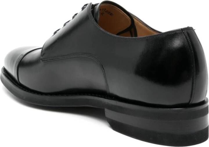 Bally Zwarte Panelled Veterschoenen van Leer Black Heren