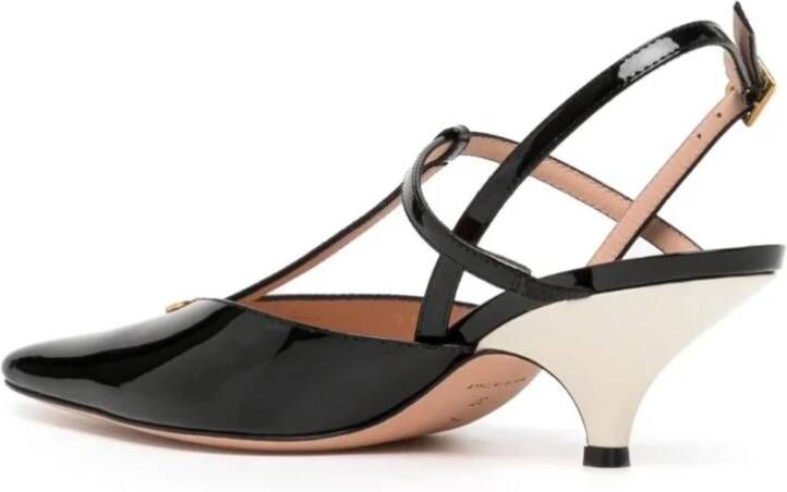 Bally Zwarte Patentleren Slingback Hakken Black Dames