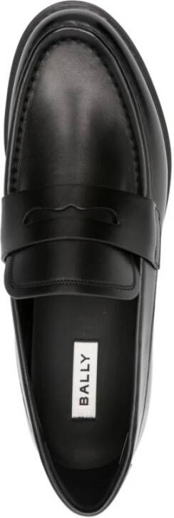 Bally Zwarte Platte Schoenen Elegante Stijl Black Heren