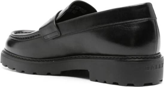 Bally Zwarte Platte Schoenen Elegante Stijl Black Heren