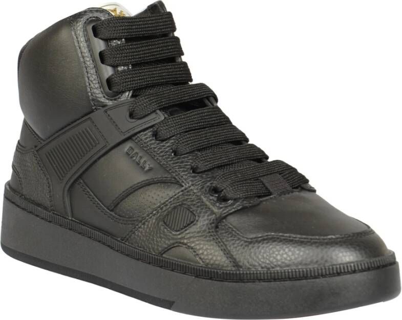 Bally Zwarte Sneakers Mid-Calf Plain Black Heren