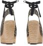 Balmain Alex monogram jacquard en leren espadrilles Black Dames - Thumbnail 4