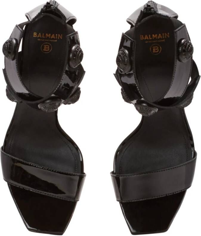 Balmain Alma Lakleren Sandalen Black Dames