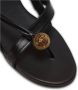 Balmain Alma Platte Leren Sandalen Black Dames - Thumbnail 5