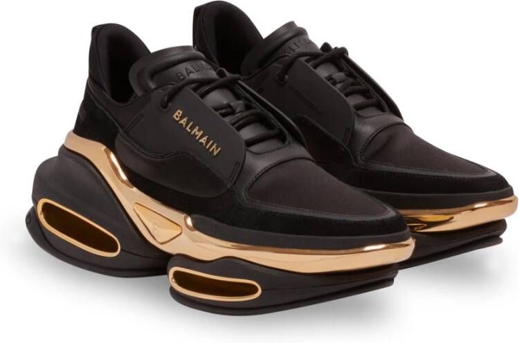 Balmain B-Bold leren sneaker Black Dames