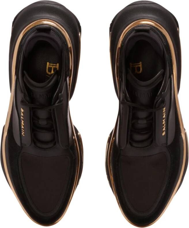 Balmain B-Bold leren sneaker Black Dames