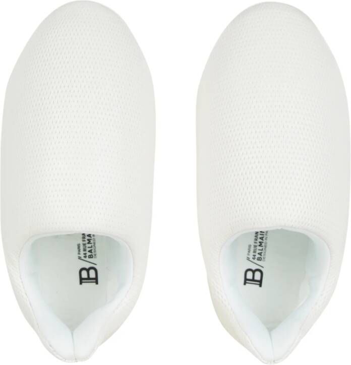 Balmain B-Cloud trainers in reliëf leer White Heren