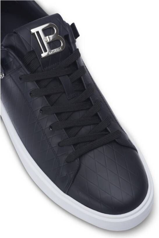 Balmain B-Court B-Buzz trainers in reliëf kalfsleer Black Heren