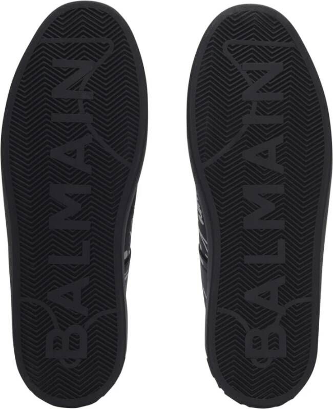 Balmain B-Court bedrukte kalfsleren sneakers Black Heren