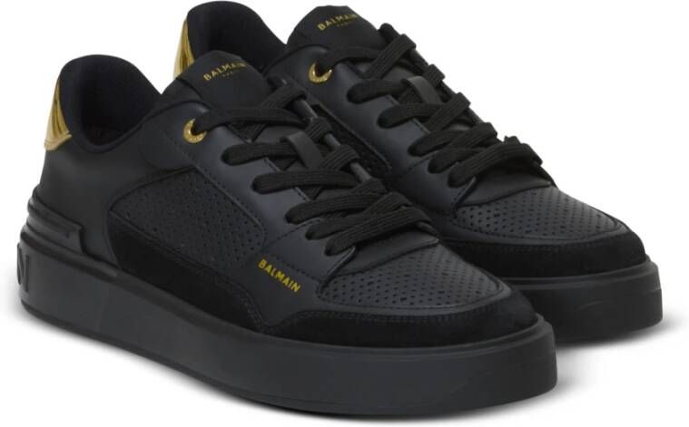 Balmain B-Court Flip trainers in kalfsleer Black Dames