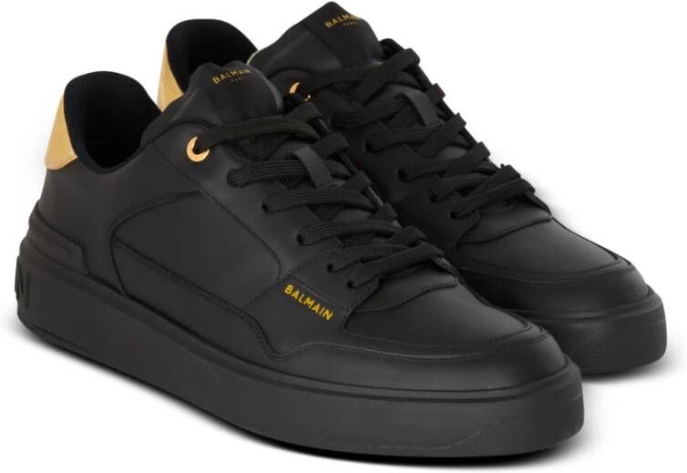 Balmain B-Court Flip trainers in kalfsleer Black Heren