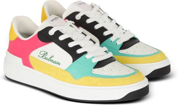 Balmain B-Court Flip trainers in kalfsleer Multicolor Heren