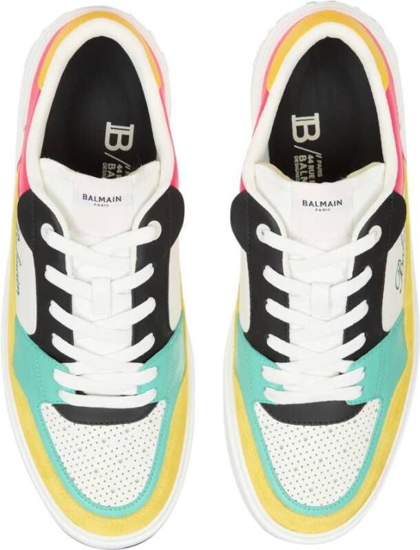 Balmain B-Court Flip trainers in kalfsleer Multicolor Heren