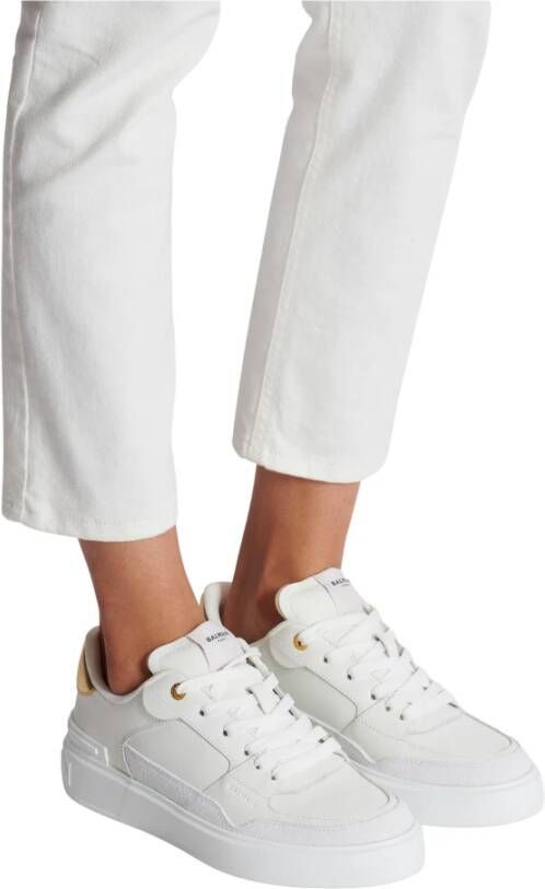 Balmain B-Court Flip trainers in kalfsleer White Dames