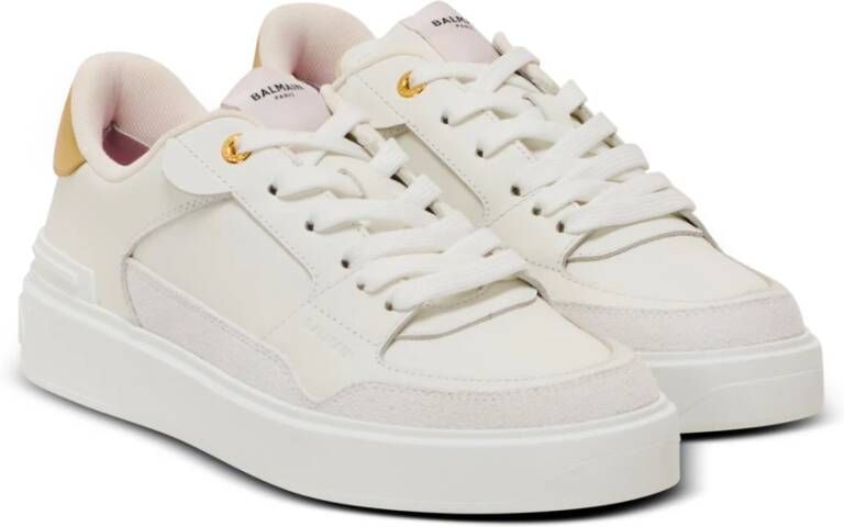 Balmain B-Court Flip trainers in kalfsleer White Dames