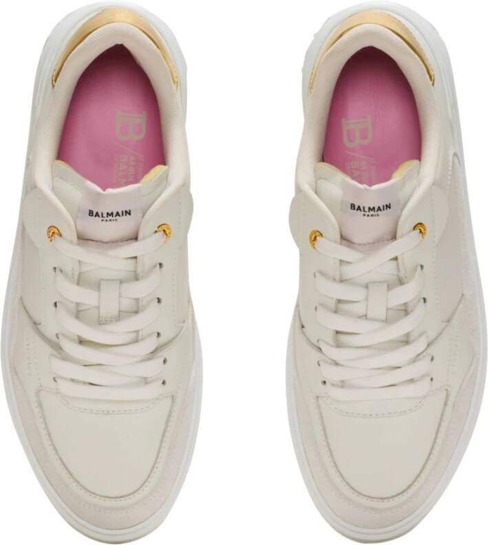 Balmain B-Court Flip trainers in kalfsleer White Dames