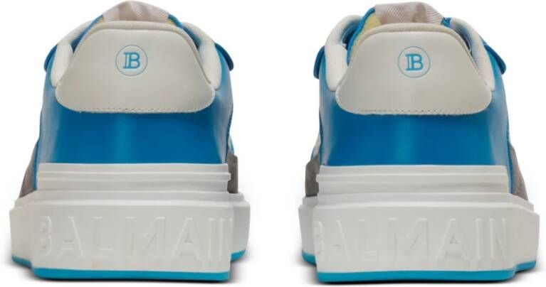 Balmain B-Court Flip trainers van kalfsleer en suède Multicolor Heren