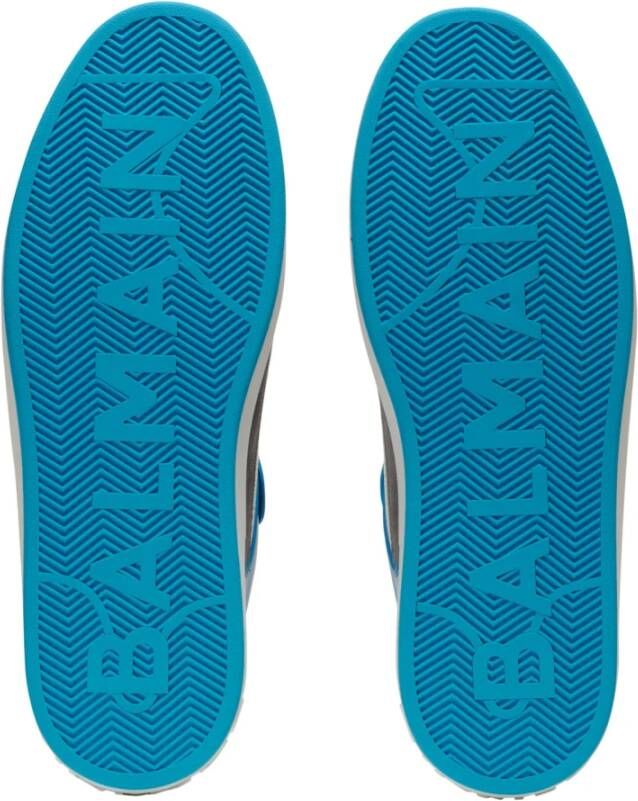 Balmain B-Court Flip trainers van kalfsleer en suède Multicolor Heren