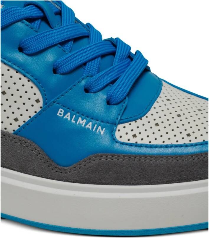 Balmain B-Court Flip trainers van kalfsleer en suède Multicolor Heren