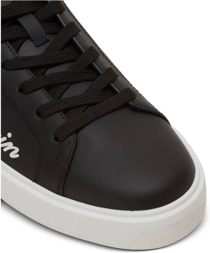 Balmain B-Court Signature kalfsleren trainers Black Heren