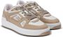 Balmain B-Court Skate trainers in fleece en kalfsleer Beige Dames - Thumbnail 3