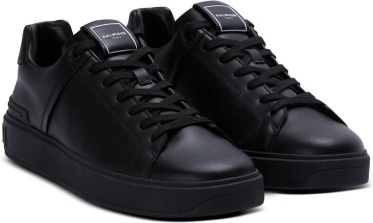 Balmain B-Court trainers in kalfsleer Black Heren