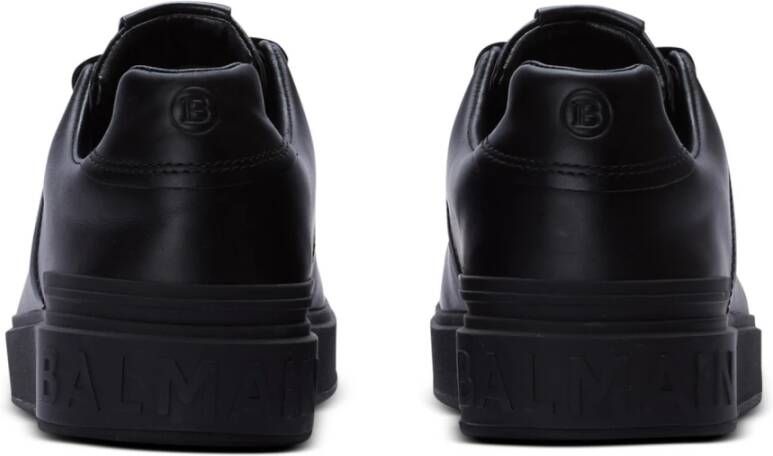 Balmain B-Court trainers in kalfsleer Black Heren