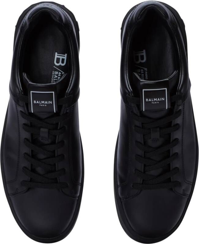 Balmain B-Court trainers in kalfsleer Black Heren