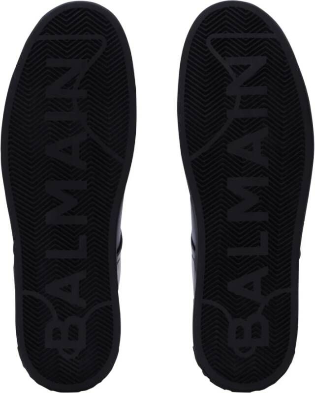 Balmain B-Court trainers in kalfsleer Black Heren