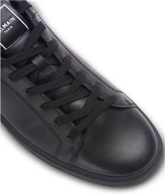 Balmain B-Court trainers in kalfsleer Black Heren