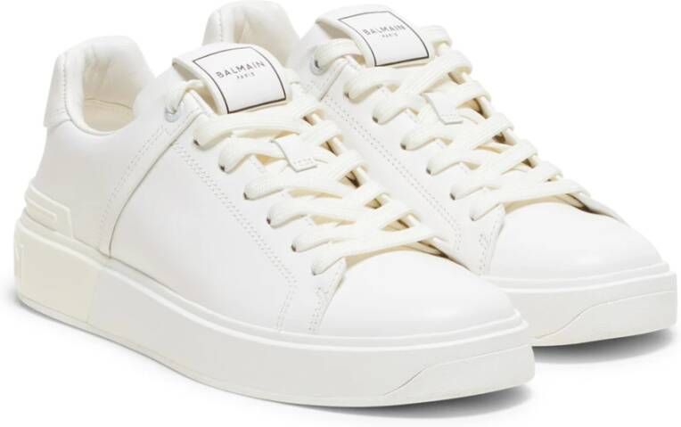 Balmain B-Court trainers in kalfsleer White Heren