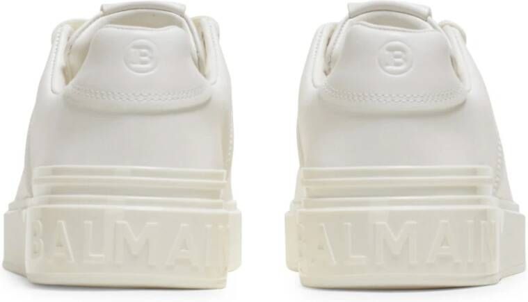 Balmain B-Court trainers in kalfsleer White Heren