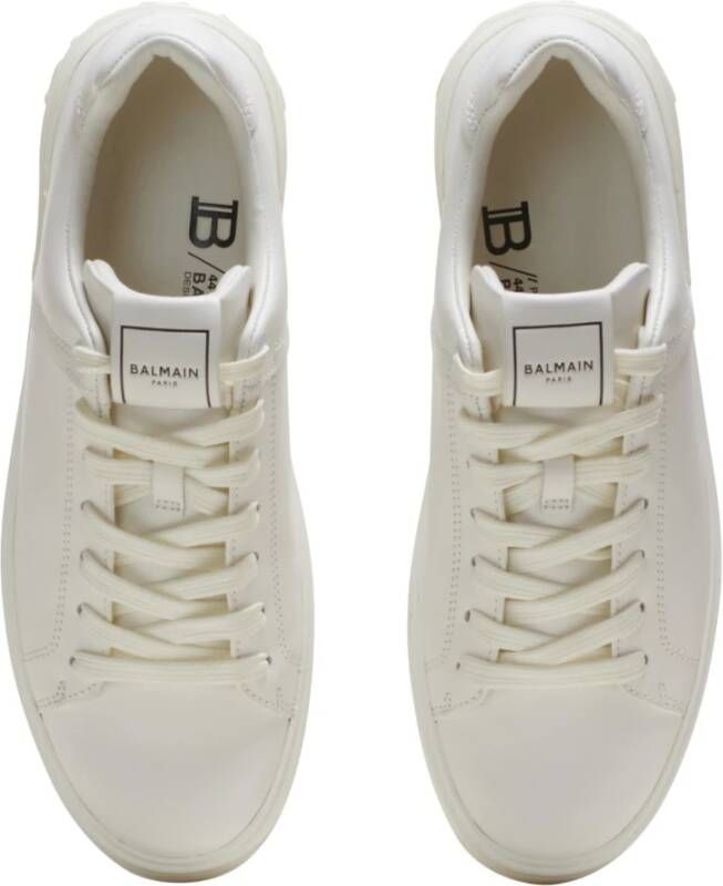 Balmain B-Court trainers in kalfsleer White Heren