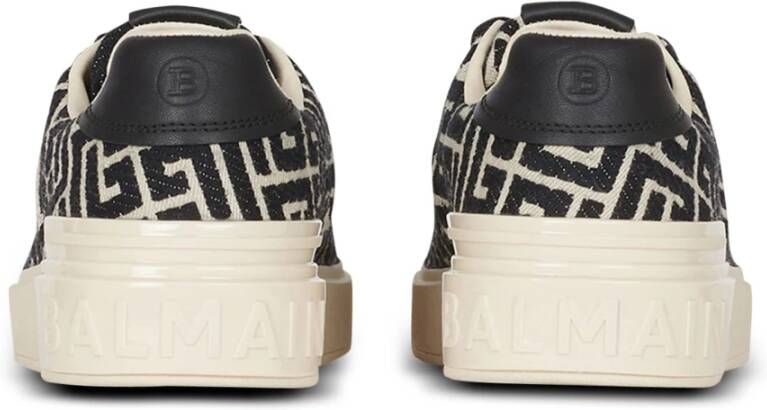 Balmain B-Court trainers met jacquard monogram Black Dames