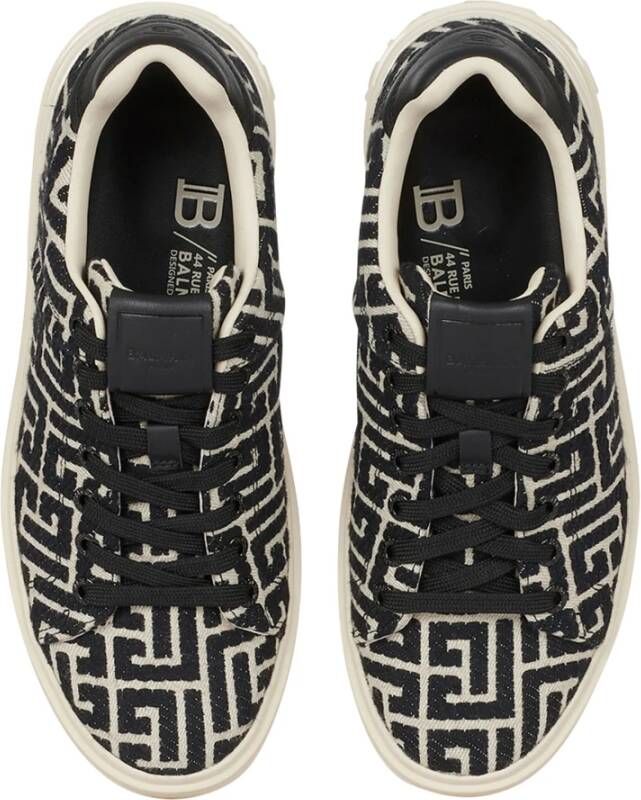 Balmain B-Court trainers met jacquard monogram Black Dames