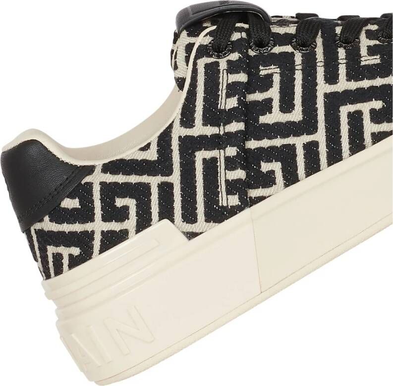 Balmain B-Court trainers met jacquard monogram Black Dames