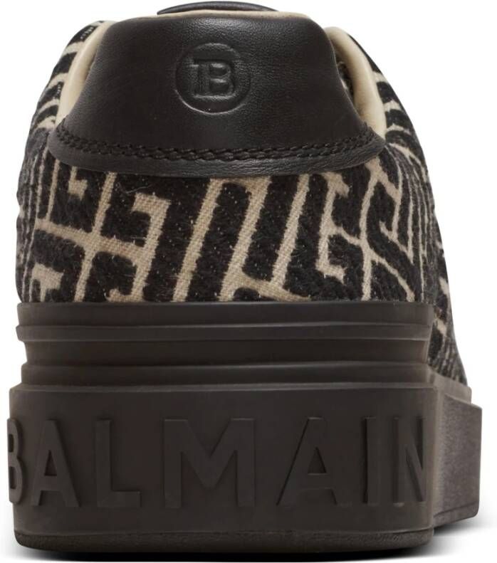 Balmain B-Court trainers met jacquard monogram Black Dames