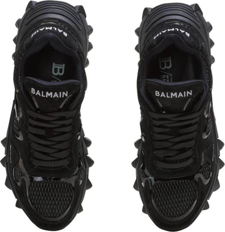 Balmain B-Court trainers met jacquard monogram Black Dames