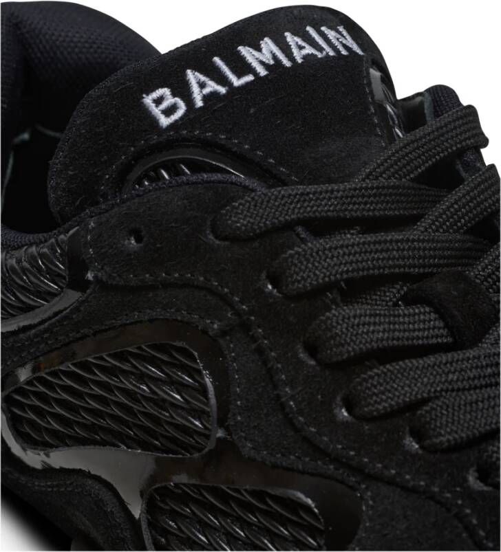 Balmain B-Court trainers met jacquard monogram Black Dames